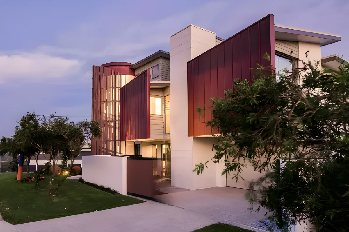 Copper cladding coastal building